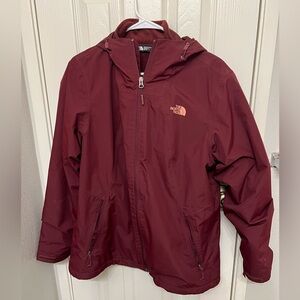 The North Face Burgundy 3 in 1 Jacket